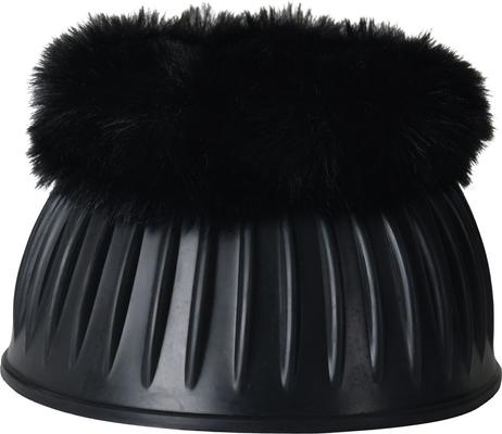 Show full view: WeatherBeeta Tough-Tec Prime Fleece Trim Rubber Bell Horse Boots, Black/Burgundy, Medium slide 5 of 6