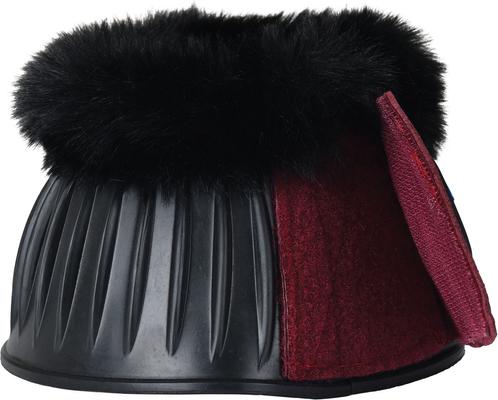 Show full view: WeatherBeeta Tough-Tec Prime Fleece Trim Rubber Bell Horse Boots, Black/Burgundy, Medium slide 6 of 6