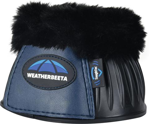 Show full view: WeatherBeeta Tough-Tec Prime Fleece Trim Rubber Bell Horse Boots, Black/Navy, Large slide 5 of 5