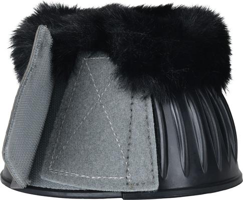Show full view: WeatherBeeta Tough-Tec Prime Fleece Trim Rubber Bell Horse Boots, Black/Gray, Large slide 6 of 6