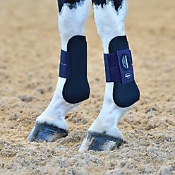 WeatherBeeta Tough-Tec Prime Open Front Horse Boots, Black/Navy, Large