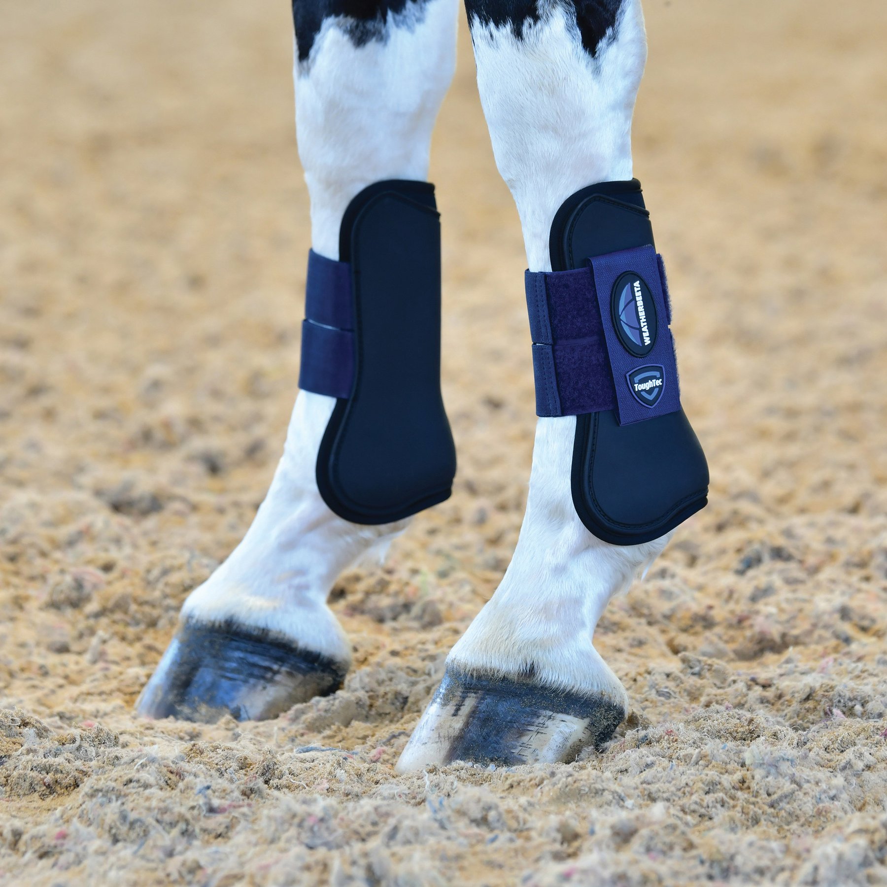 WeatherBeeta Tough-Tec Prime Open Front Horse Boots, Black/Navy, Small