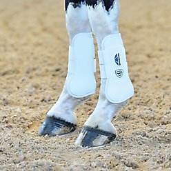WeatherBeeta Tough-Tec Prime Open Front Horse Boots, White/White, Medium