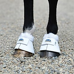 WeatherBeeta Tough-Tec Fleece Trim Bell Horse Boots, White, Large