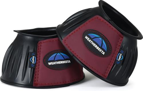 Show full view: WeatherBeeta Tough-Tec Prime Rubber Bell Horse Boots, Black/Burgundy, Medium slide 3 of 5