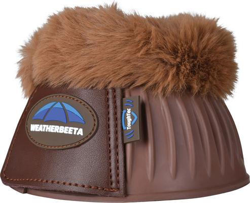 Show full view: WeatherBeeta Tough-Tec Prime Fleece Trim Rubber Bell Horse Boots, Brown/Brown, Large slide 5 of 6