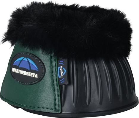 Show full view: WeatherBeeta Tough-Tec Prime Fleece Trim Rubber Bell Horse Boots, Black/Forest Green, Large slide 5 of 6