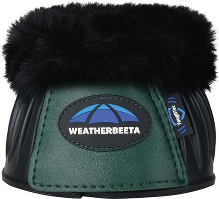 Show full view: WeatherBeeta Tough-Tec Prime Fleece Trim Rubber Bell Horse Boots, Black/Forest Green, Large slide 2 of 6