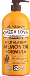 Petsmont Omega Love+ Wild Alaskan Salmon Oil Skin Dog Supplement, 32-oz bottle
