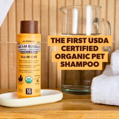 Show full view: Petsmont Dream Bubbles Organic Unscented Dog Shampoo & Conditioner, 16-fl oz bottle slide 2 of 8
