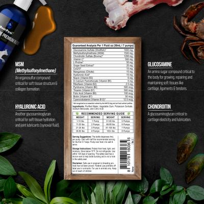 Show full view: Best Paw Nutrition Premium Dream Glucosamine Dog & Cat Liquid Supplement, Natural Unflavored, 32-fl oz bottle slide 4 of 11