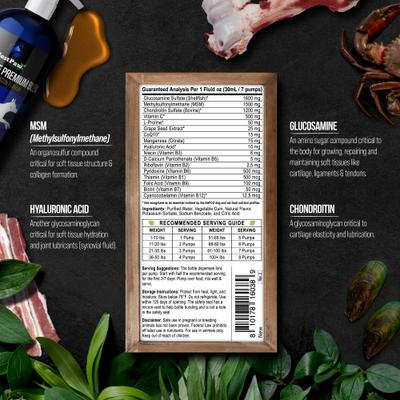 Show full view: Best Paw Nutrition Premium Dream Glucosamine Dog & Cat Liquid Supplement, Bacon Flavored, 32-fl oz bottle slide 4 of 11