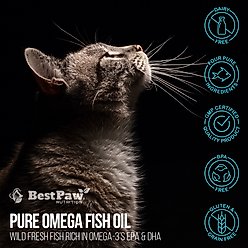 Best Paw Nutrition Wild Omega Fish Oil Liquid Omega-3s Dog & Cat Supplement, 8-fl oz bottle slide 2 of 9