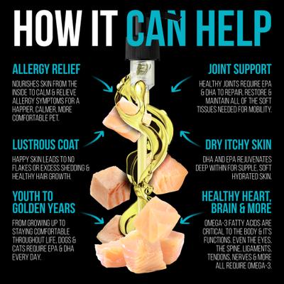 Show full view: Best Paw Nutrition Wild Omega Fish Oil Liquid Omega-3s Dog & Cat Supplement, 8-fl oz bottle slide 6 of 10