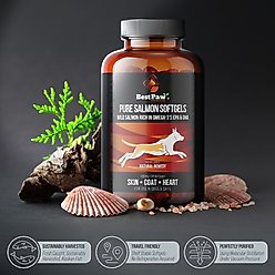 Best Paw Nutrition Wild Salmon Oil Softgels Dog & Cat Supplement, 120 count slide 2 of 9