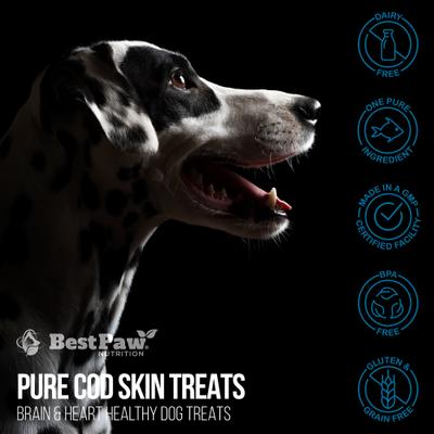 Show full view: Best Paw Nutrition Wild Pure Cod Skin Dog Treats, 7.2-oz jar slide 9 of 11