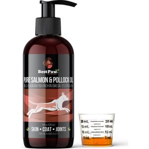 Best Paw Nutrition Wild Salmon & Pollock Oil Liquid Omega-3s Dog & Cat Supplement, 8-fl oz bottle