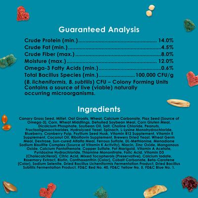 Show full view: Kaytee Forti-Diet Pro Health Nourish+Protect Parakeet Food, 4-lb bag slide 8 of 9