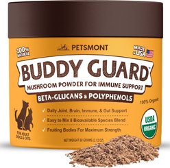 Petsmont Buddy Guard Mushroom Powder Immune Support Supplement for Dogs & Cats, 2.12-oz