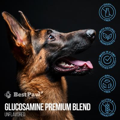 Show full view: Best Paw Nutrition Premium Dream Glucosamine Dog & Cat Liquid Supplement, Natural Unflavored, 32-fl oz bottle slide 9 of 11