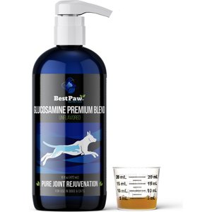 Best Paw Nutrition Premium Dream Glucosamine Dog & Cat Liquid Supplement, Natural Unflavored, 16-fl oz bottle