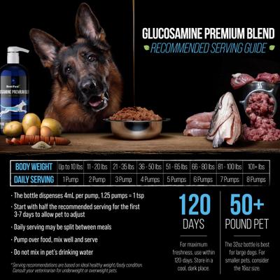 Show full view: Best Paw Nutrition Premium Dream Glucosamine Dog & Cat Liquid Supplement, Natural Unflavored, 32-fl oz bottle slide 5 of 11