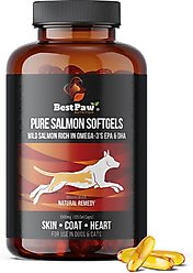 Best Paw Nutrition Wild Salmon Oil Softgels Dog & Cat Supplement, 120 count