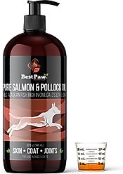 Best Paw Nutrition Wild Salmon & Pollock Oil Liquid Omega-3s Dog & Cat Supplement, 32-fl oz bottle