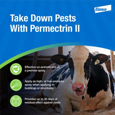 Show full view: Elanco Permectrin II Farm Animal Fly & Insect Control, 1-qt bottle slide 8 of 9