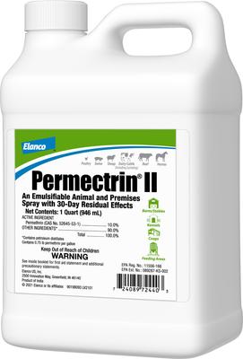 Show full view: Elanco Permectrin II Farm Animal Fly & Insect Control, 1-qt bottle slide 3 of 9