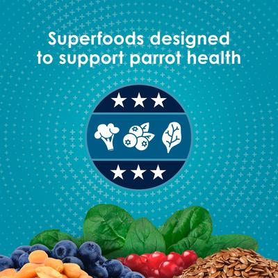 Show full view: Kaytee Forti-Diet Pro Health Nourish+Protect Parrot Food, 8-lb bag slide 3 of 10