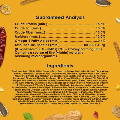Show full view: Kaytee Forti-Diet Pro Health Egg-Cite! Nourish+Protect Conure & Lovebird Food, 3-lb bag slide 9 of 11