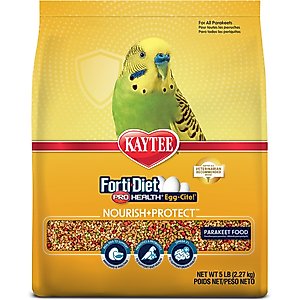Kaytee Forti-Diet Pro Health Egg-Cite! Nourish+Protect Parakeet Food, 5-lb bag