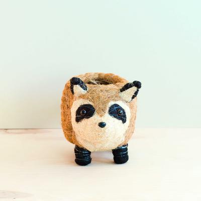 Show full view: LIKHA Raccoon Coco Coir Planter Pot, 4-in slide 5 of 8