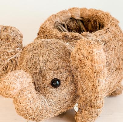 Show full view: LIKHA Elephant Coco Coir Planter Pot, 4-in slide 4 of 6