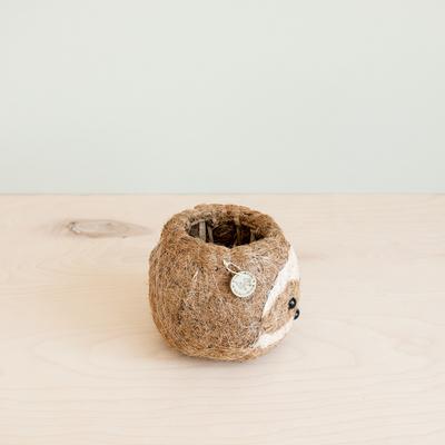 Show full view: LIKHA Sloth Coco Coir Planter Pot, Light, 2.5-in slide 3 of 9