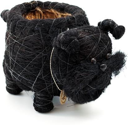 Show full view: LIKHA Schnauzer Coco Coir Planter Pot, 4-in slide 4 of 8