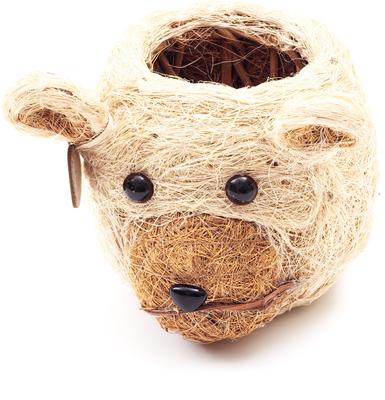 Show full view: LIKHA Mini Bear 2.5-in Plant Pot, Natural/White, 6 x 5 x 4.75-in slide 5 of 7