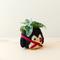 Show in main carousel: LIKHA Penguin 4-in Coco Coir Planter Pot, Black/White/Red/Yellow, 7 x 7.5 x 5.5-in slide 3 of 7
