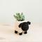 Show in main carousel: LIKHA Sheep Coco Coir Planter Pot, Black/White, 2.5-in slide 1 of 7