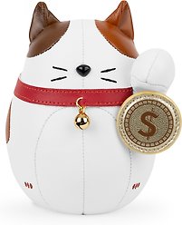 Zuny Lucky Cat Fu Paperweight, White/Tan slide 2 of 3