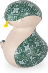 Zuny Snake Nick Bookend, Dark Green Blossom/Wheat