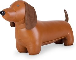 Zuny Teckel Doorstop, Tan/White