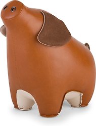 Zuny Pig Diya Bookend, Tan/Wheat