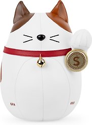 Zuny Lucky Cat Fu Bookend, Black/White slide 2 of 3