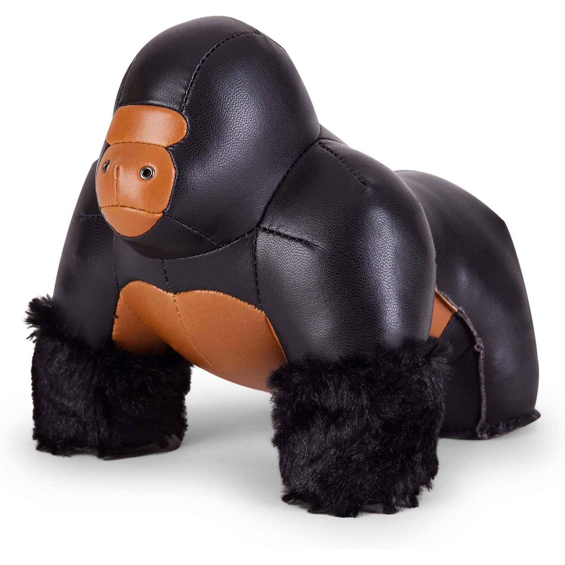 Zuny Gorilla Milo Bookend, Black/Tan