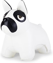 Zuny French Bulldog Bookend, White/Black