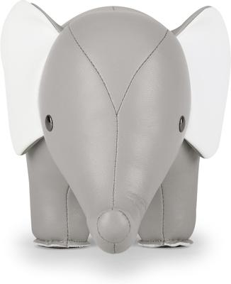 Show full view: Zuny Elephant Bookend, Gray/White slide 2 of 3