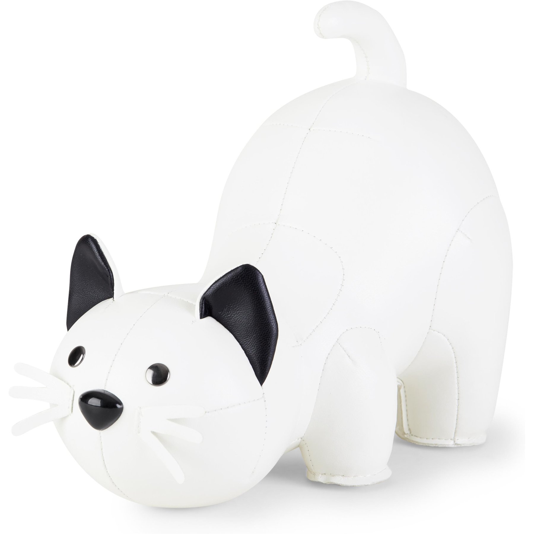 Zuny Cat Bookend, Tan/Gray