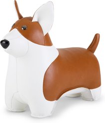 Zuny Corgi Bookend, Tan/White